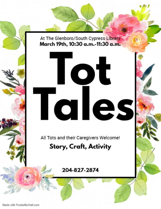 Tot Tales begins on March 19th Tot Tales begins on March 19th