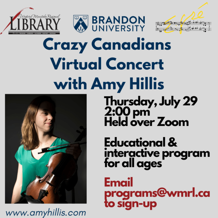 Crazy Canadians Virtual Concert with Amy Hillis