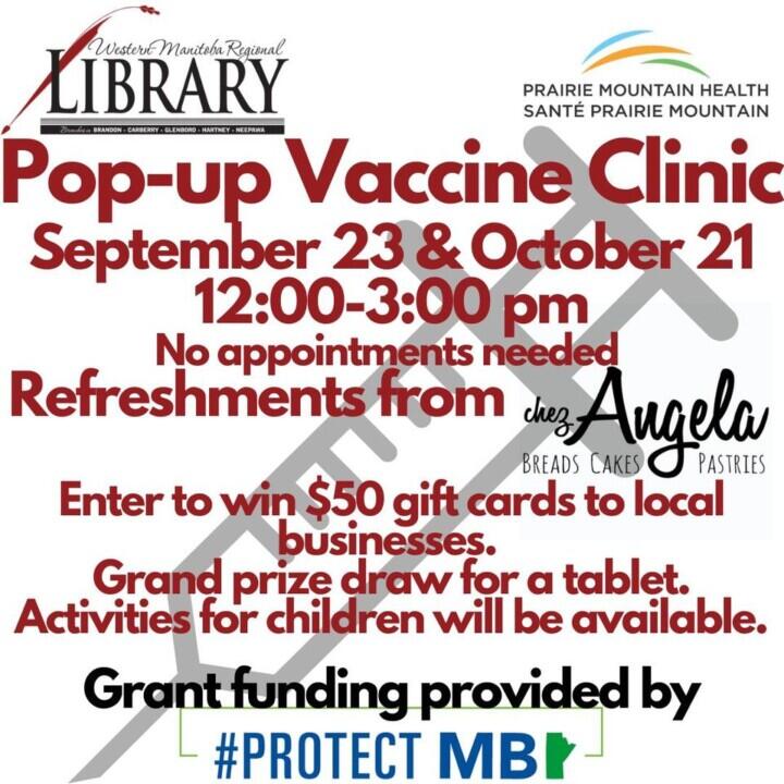 Pop-Up Vaccine Clinics at Brandon Downtown Branch