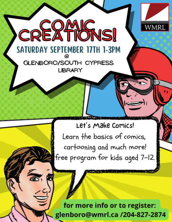 Let’s Make Comics at the Glenboro/South Cypress Library!