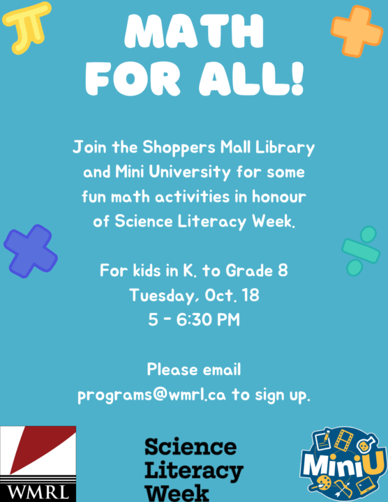 Math For All @ the Shoppers Mall Library