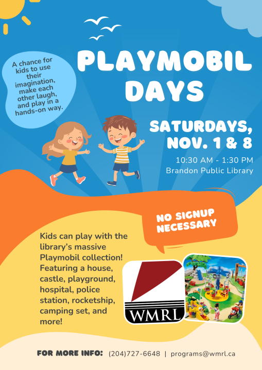Playmobil Days @ the Brandon Public Library Playmobil Days @ the Brandon Public Library