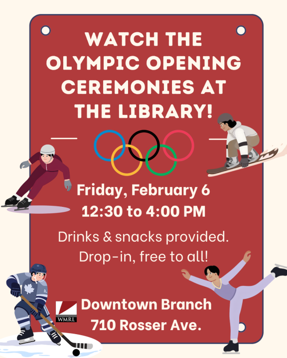 Opening Ceremony Watch Party @ the Brandon Public Library