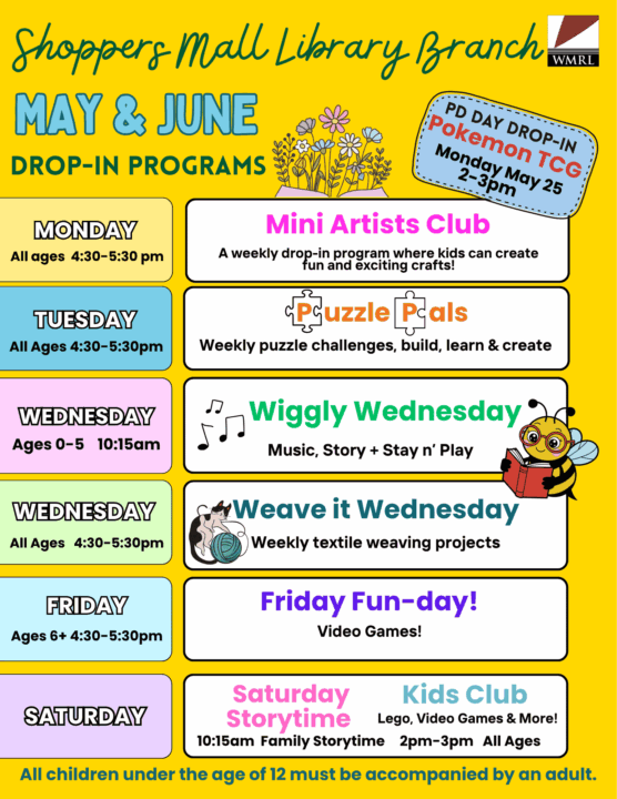 May/June Shoppers Mall Program Schedule
